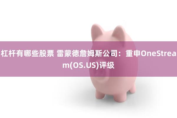 杠杆有哪些股票 雷蒙德詹姆斯公司：重申OneStream(OS.US)评级
