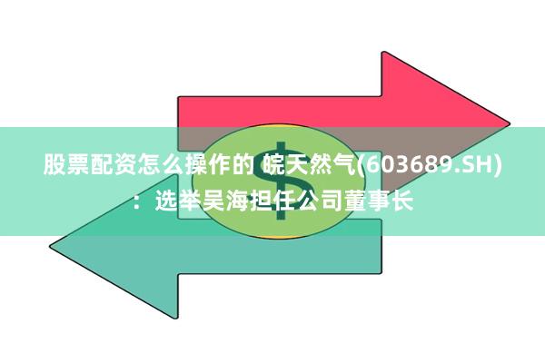 股票配资怎么操作的 皖天然气(603689.SH)：选举吴海担任公司董事长