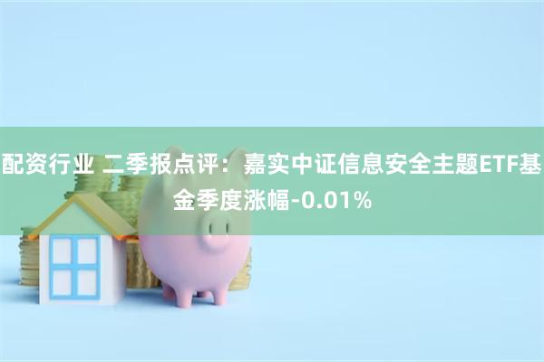 配资行业 二季报点评：嘉实中证信息安全主题ETF基金季度涨幅-0.01%