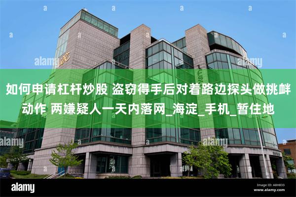 如何申请杠杆炒股 盗窃得手后对着路边探头做挑衅动作 两嫌疑人一天内落网_海淀_手机_暂住地